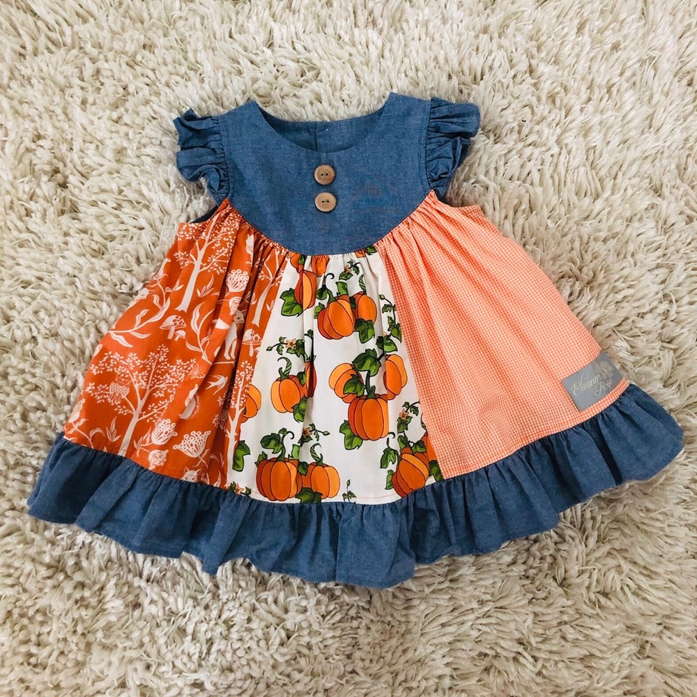 Eleanor Rose Pumpkin Fall Dress